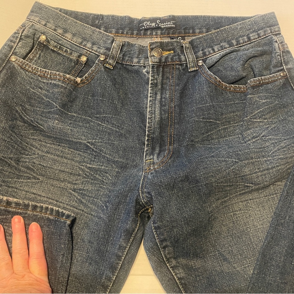 Oleg Cassini Blue American Dungeree Denim Jeans - Picture 4 of 6